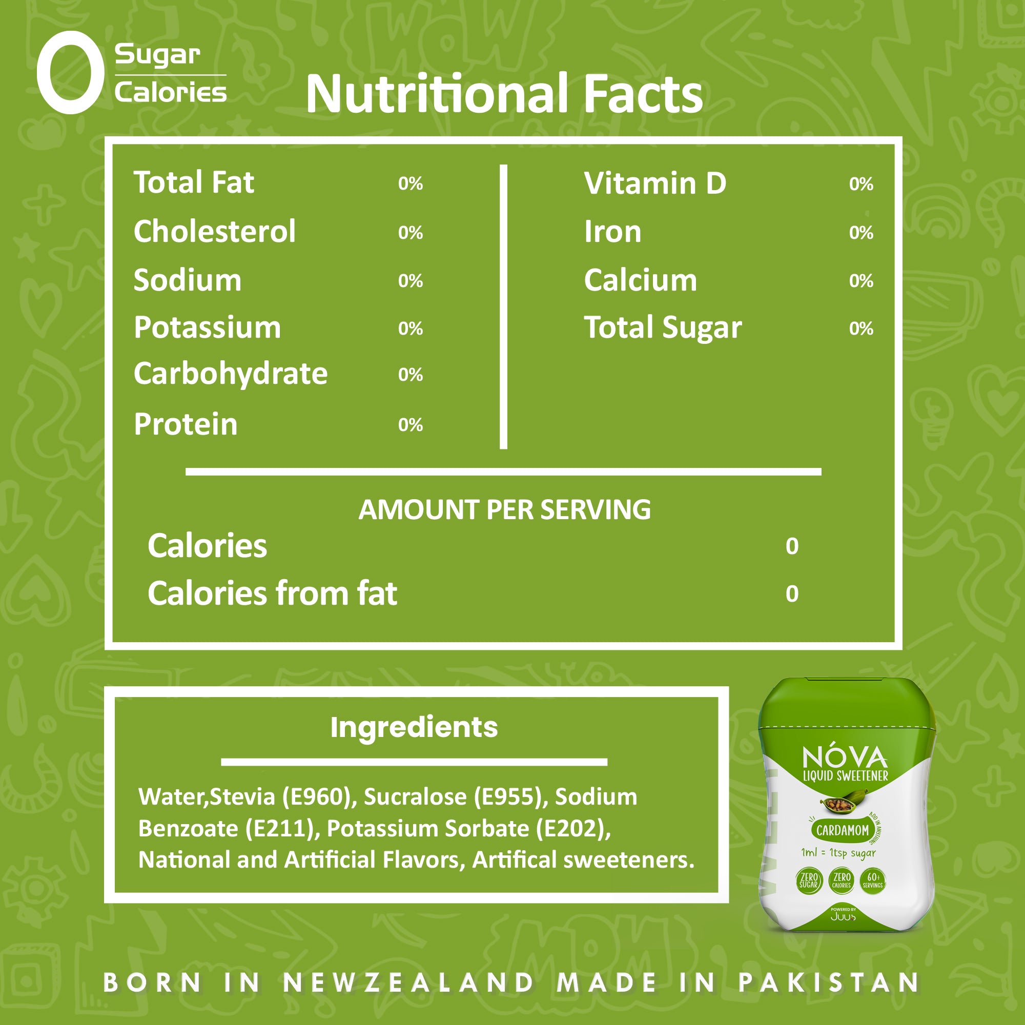 Nova Liquid Sweetener Cardamom