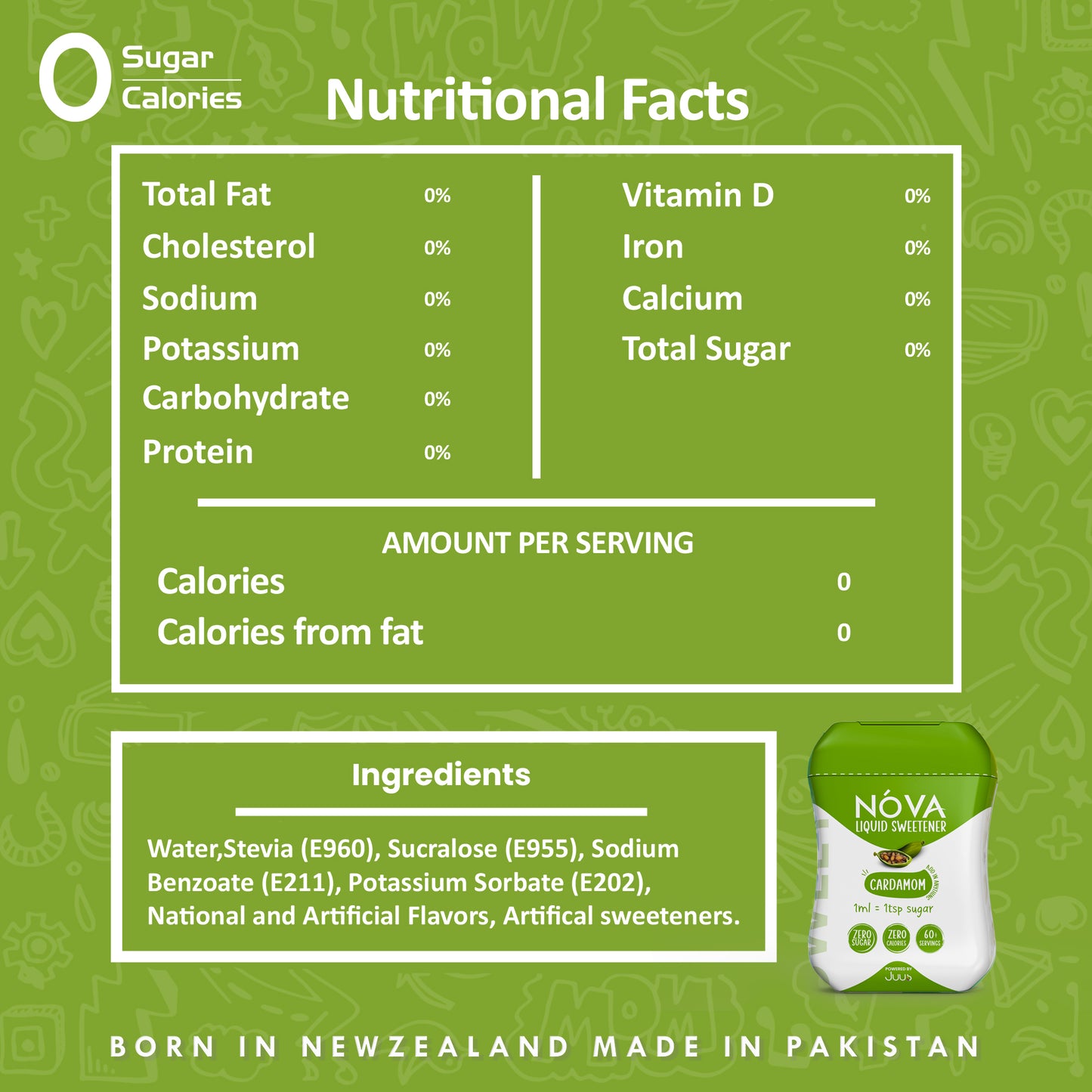 Nova Liquid Sweetener Cardamom